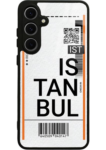 Samsung S24 Fe Bilet Tasarımlı Tasarımlı Glossy Telefon Kılıfı