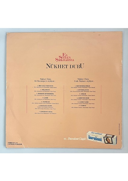 Nükhet Duru - En Sevilen Şarkılarıyla Nükhet Duru LP Plak