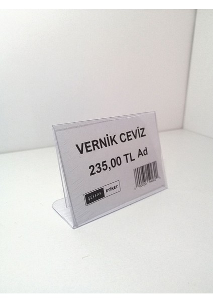 Pvc Etiketlik Isimlik Ayaklı Arkaya Yatık Plastik Etiketlik Cep Stand Ürün Etiket Koruyucu Cep Ayaklı Stand Plastik Kart Koruyucu
