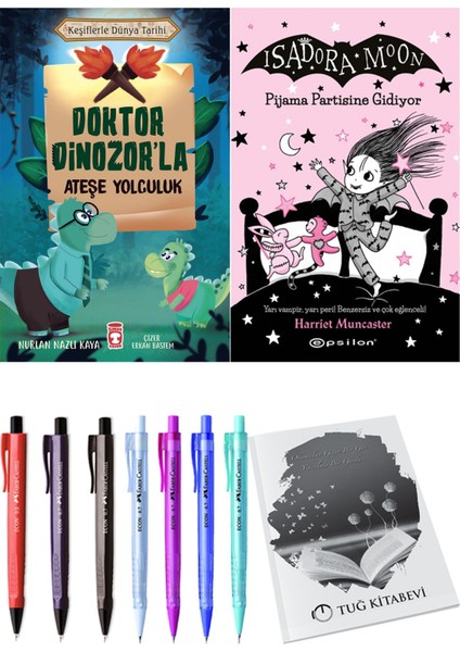 Isadora Moon 10 Pijama Partisine Gidiyor ve Doktor Dinozor'la Ateşe Yolculuk 2li Set