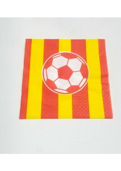 Sarı Kırmızı Futbol Topu Peçete