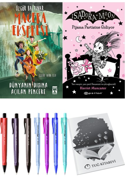 Isadora Moon 10 Pijama Partisine Gidiyor ve Gelecek Ekspresi Dünyanın Dışına Açılan Pencere 2li Set