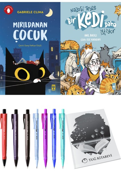 Nazoşi Teyze Bir Kedi Daha İstiyor ve Mırıldanan Çocuk 2'li Set - Kalem