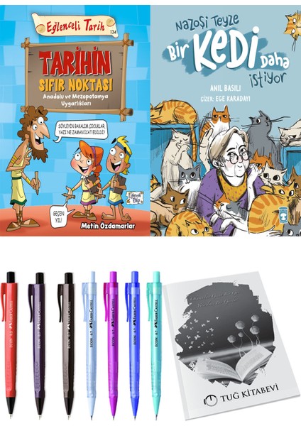 Nazoşi Teyze Bir Kedi Daha İstiyor ve Tarihin Sıfır Noktası Anadolu ve Mezopotomya Uygarlıkları 2'li Set - Kalem