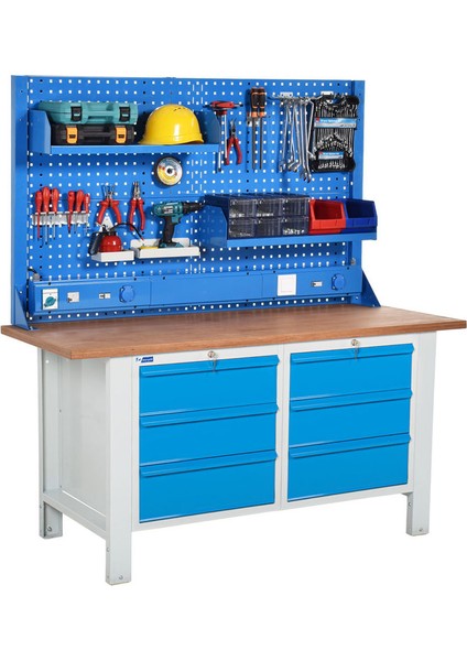 Atölye Çalışma Tezgahı (1600 x 720 x 830-930/1844 mm)