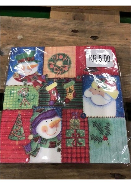 17X17CM 20'li Peçete Merry Christmas Hapyy New Year Home Sevimli fiyatları