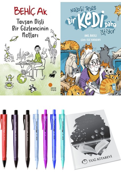 Nazoşi Teyze Bir Kedi Daha İstiyor ve Tavşan Dişli Bir Gözlemcinin Notları 2'li Set - Kalem