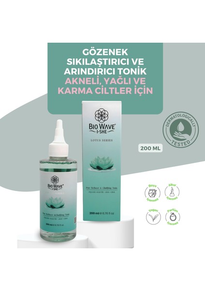 Pore Reducer Clarifying Tonic Glycolic Acid %5+Aha+Bha Siyah Nokta ve Akne Karşıtı Tonik 200 ml
