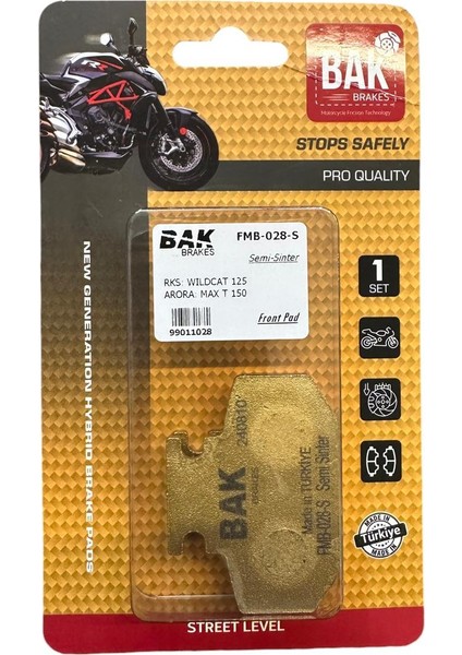 Disk Fren Balata Ön Yarı Sinterli Bak [cf Moto] SR250 - NK250 - CLX250