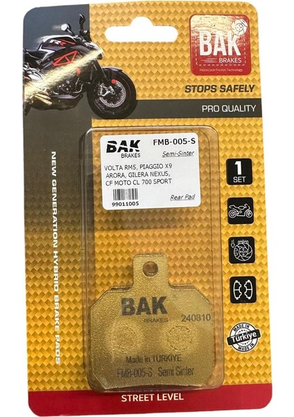 Disk Fren Balata Ön Yarı Sinterli Bak [cf Moto] SR250 - NK250 - CLX250