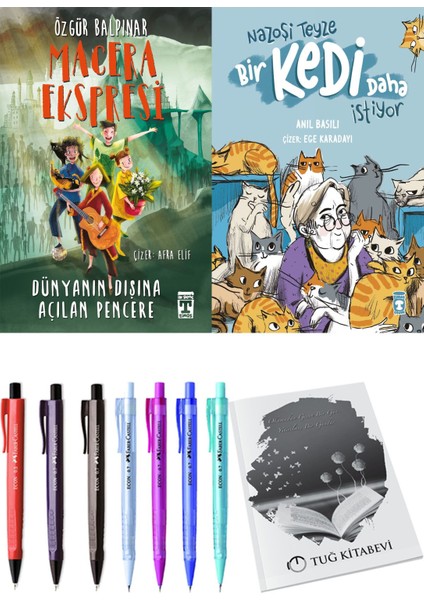 Nazoşi Teyze Bir Kedi Daha Istiyor ve Gelecek Ekspresi Dünyanın Dışına Açılan Pencere 2li Set