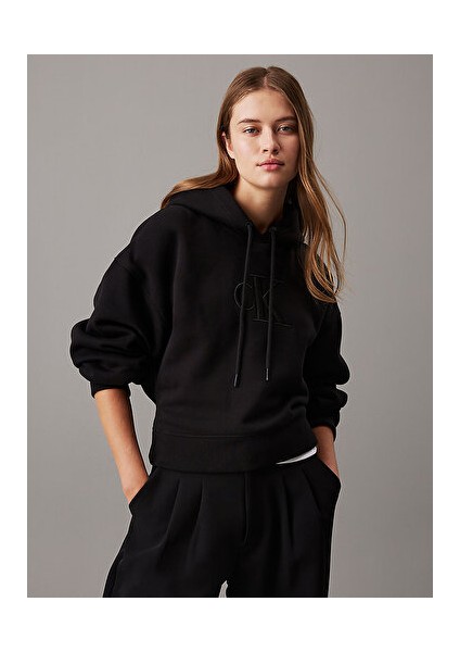 Raısed Embroıdery Ck Hoodıe