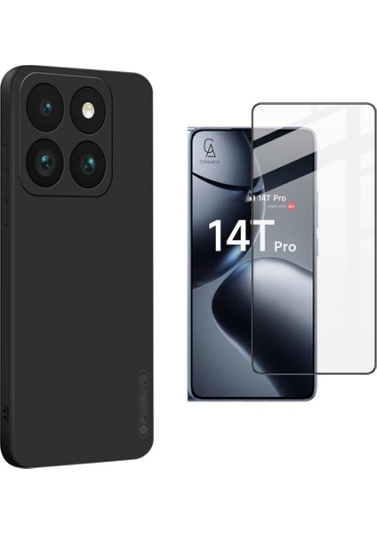 Xiaomi Mi 14T Pro ile Uyumlu Telefon Kılıfı ve 5d Tam Kaplayan Cam Ekran Koruyucu
