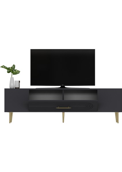 DEKOL3CT Tv Sehpası Antrasit-Altın fırsatları