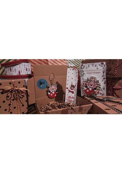 Yeni Yıl, Happy New Year, 3'lü Yılbaşı Seti Ayna, Ayraç, Anahtarlık