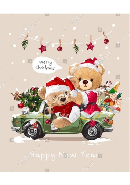 17X17CM 20'li Peçete Merry Christmas Hapyy New Year Home Sevimli Ayı modelleri