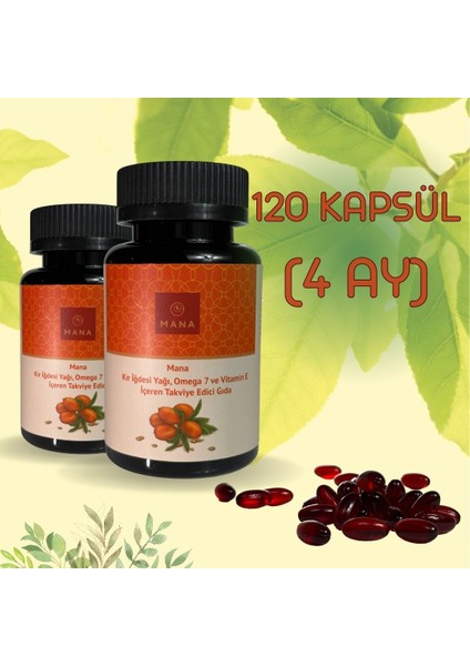 2 Adet Kır Iğdesi Omega 7 500 Mg 60 Kapsül