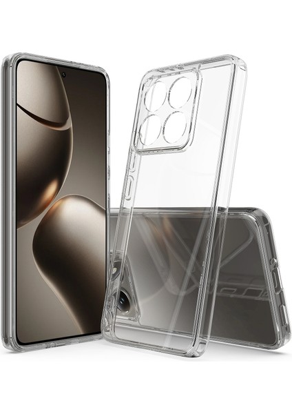 Xiaomi Mi 14T Pro ile Uyumlu Kılıf Şeffaf Kamera Korumalı Esnek Silikon Telefon Kılıfı Kapak