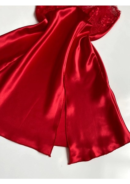 Yırtmaçlı Saten Gecelik modelleri