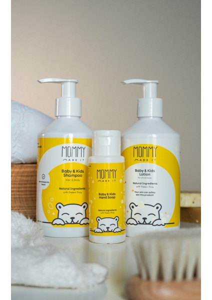 100% Doğal Içerikli Banyo Seti (Şampuan- Losyon - Çanta Boy Sabun Hediyeli)