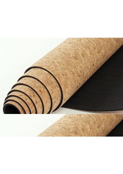 Tpe Yoga Matı Mantar Kaplama 61x183 cm 5 mm Ergonomik Tasarım ve Çanta Hediyeli fiyatları