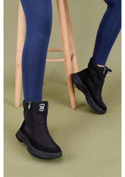 Hansa Kadın Fermuarlı Siyah Bot