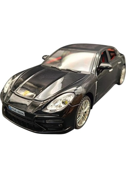 Metal Model Araba 5517, 1:18 Ölçekli Kapılar Bagaj Kaput Açılır Özellikli Sesli Ön Farları Işıklı Porsche Panamera