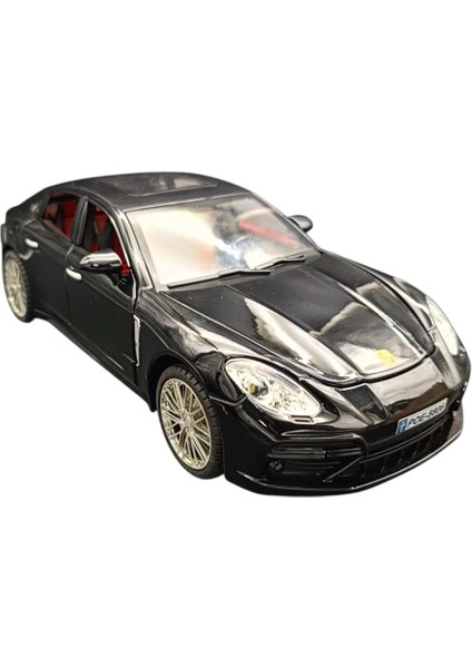 Metal Model Araba 5517, 1:18 Ölçekli Kapılar Bagaj Kaput Açılır Özellikli Sesli Ön Farları Işıklı Porsche Panamera