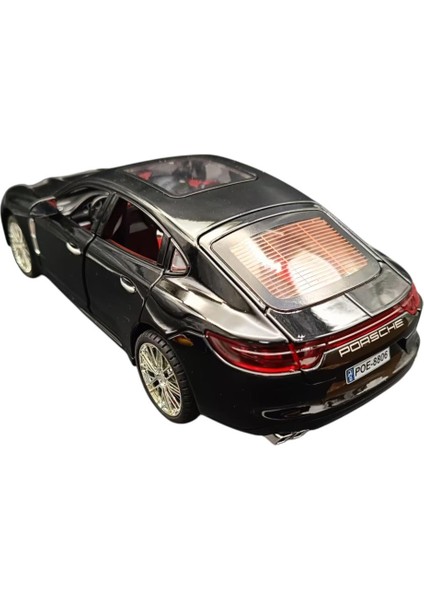 Metal Model Araba 5517, 1:18 Ölçekli Kapılar Bagaj Kaput Açılır Özellikli Sesli Ön Farları Işıklı Porsche Panamera