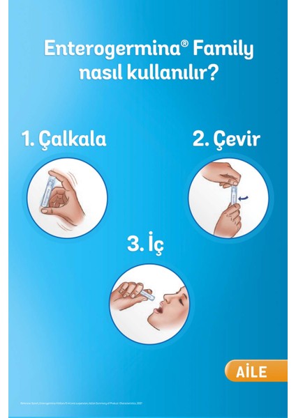 Aile 20 Flakon 4 Milyar Bacillus Clausii Sporu İçeren Probiyotik