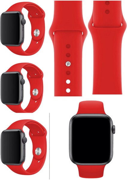 Apple Watch Seri 10 9 8 7 6 5 4 3 2 Se 42MM / 44MM / 45MM Uyumlu Spor Silikon Kordon indirimleri