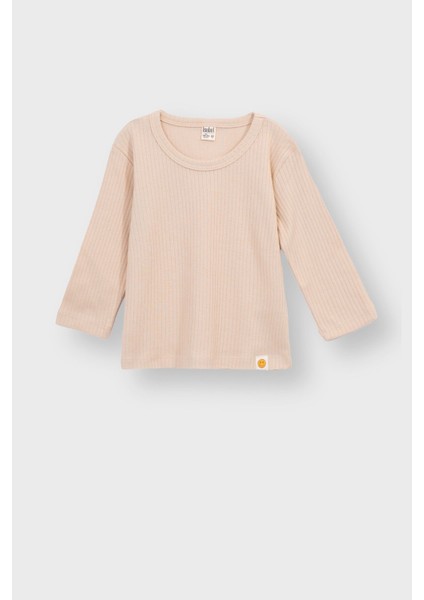 Basic Fitilli Interlok Kumaş %100 Pamuk 1-5 Yaş Ekru Bebek Pijama Takımı fiyatları