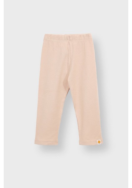 Basic Fitilli Interlok Kumaş %100 Pamuk 1-5 Yaş Ekru Bebek Pijama Takımı modelleri