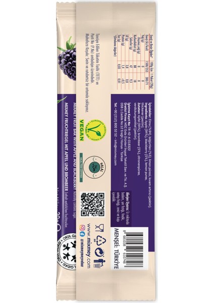 Klasik Mini Paketi – 8 Adet Ve Jelimey Lezzetleri | Vegan Ve Glutensiz Klasik Meyve Bar
