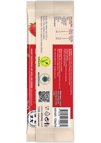 Klasik Mini Paketi – 8 Adet Ve Jelimey Lezzetleri | Vegan Ve Glutensiz Klasik Meyve Bar