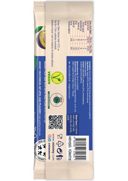 Klasik Mini Paketi – 8 Adet Ve Jelimey Lezzetleri | Vegan Ve Glutensiz Klasik Meyve Bar
