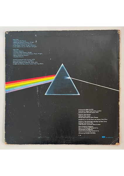 Pink Floyd The Dark Side Of The Moon Lp Plak (1977 Orjinal Türk Dönem Baskı)