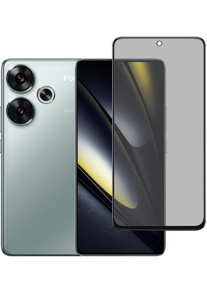 Xiaomi F6 Gizli Hayalet Ekran Koruyucu Temperli Cam Yandan Gözükmez