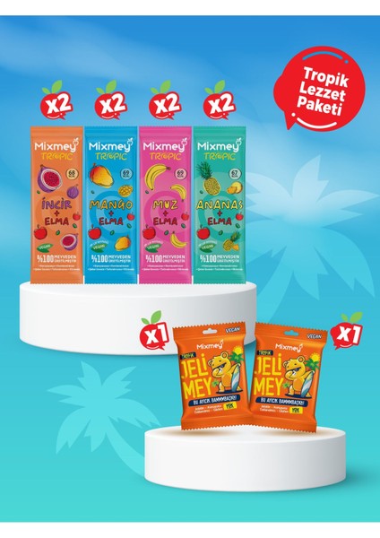 Tropik Lezzet Paketi – 10 Adet Tropik Ve Jelimey | Egzotik Tropik Sağlıklı Meyve Bar