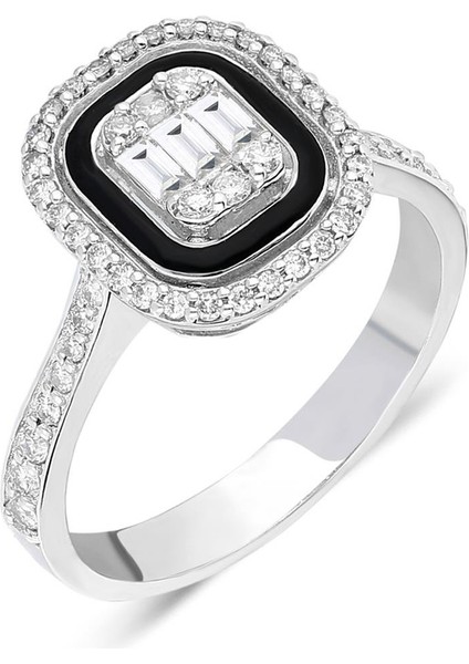 0,53 Karat Baget Pırlanta Yüzük modelleri