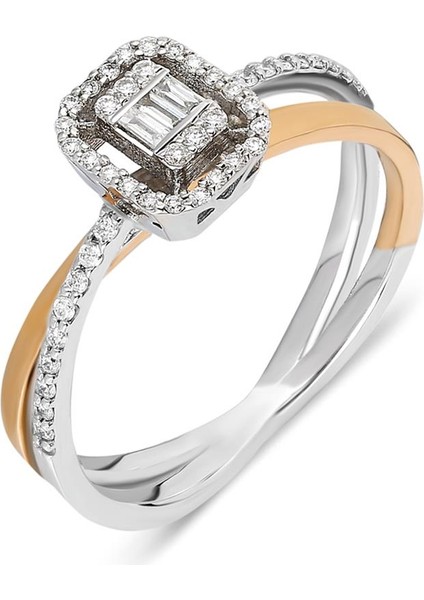 0.22 Karat Baget Pırlanta Yüzük