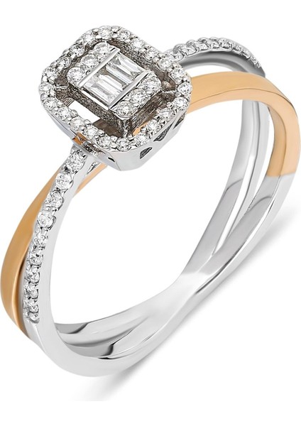 0.22 Karat Baget Pırlanta Yüzük indirimleri