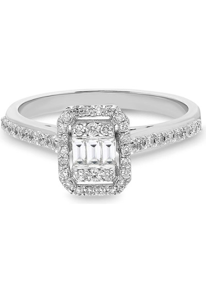 0,27 Karat Baget Pırlanta Yüzük