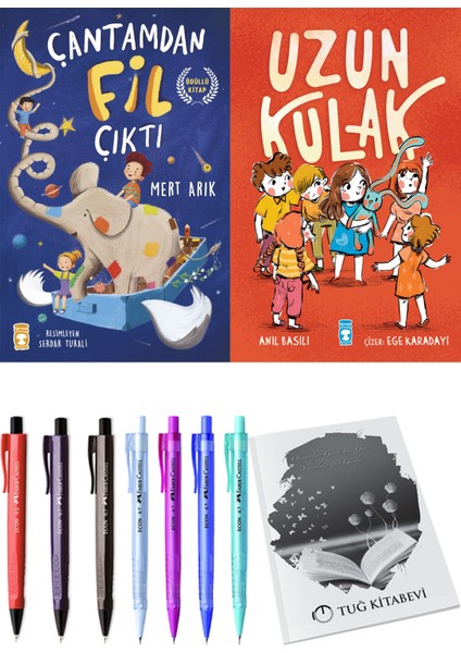 Uzun Kulak ve Çantamdan Fil Çıktı 2'li Set - Kalem