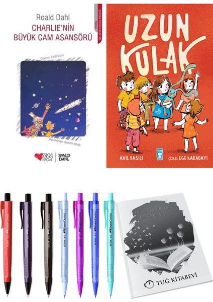 Uzun Kulak ve Charlie'nin Büyük Cam Asansörü 2'li Set - Kalem