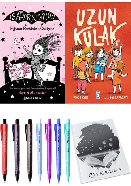Uzun Kulak ve Isadora Moon 10 Pijama Partisine Gidiyor 2'li Set - Kalem