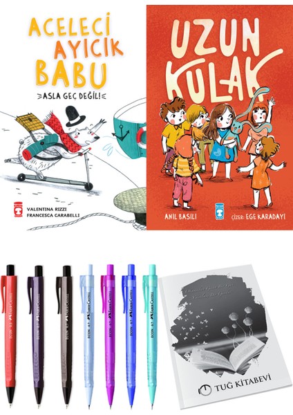 Uzun Kulak ve Aceleci Ayıcık Babu Asla Geç Değil 2'li Set - Kalem