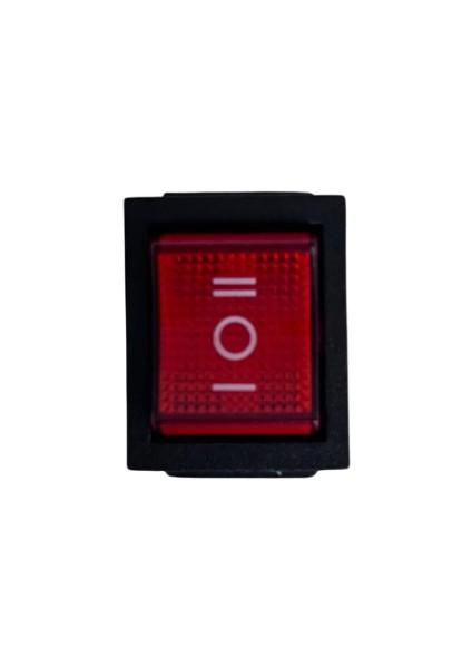 Kare On-Off-On Işıklı Anahtar 6 Pinli Switch (10 Adet)