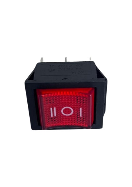 Kare On-Off-On Işıklı Anahtar 6 Pinli Switch (10 Adet)