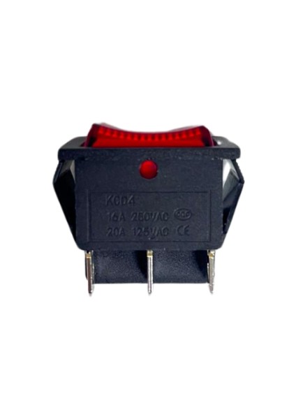 Kare On-Off-On Işıklı Anahtar 6 Pinli Switch (10 Adet)